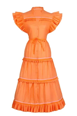 Moonlit Dress Orange>Celia B New